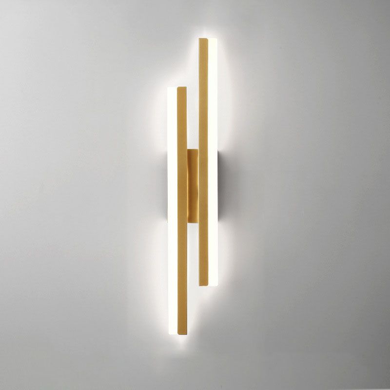 Alana Stijlvolle LED Wandlamp - Zwart/Goud, Woon/Slaapkamer, Acryl & Metaal