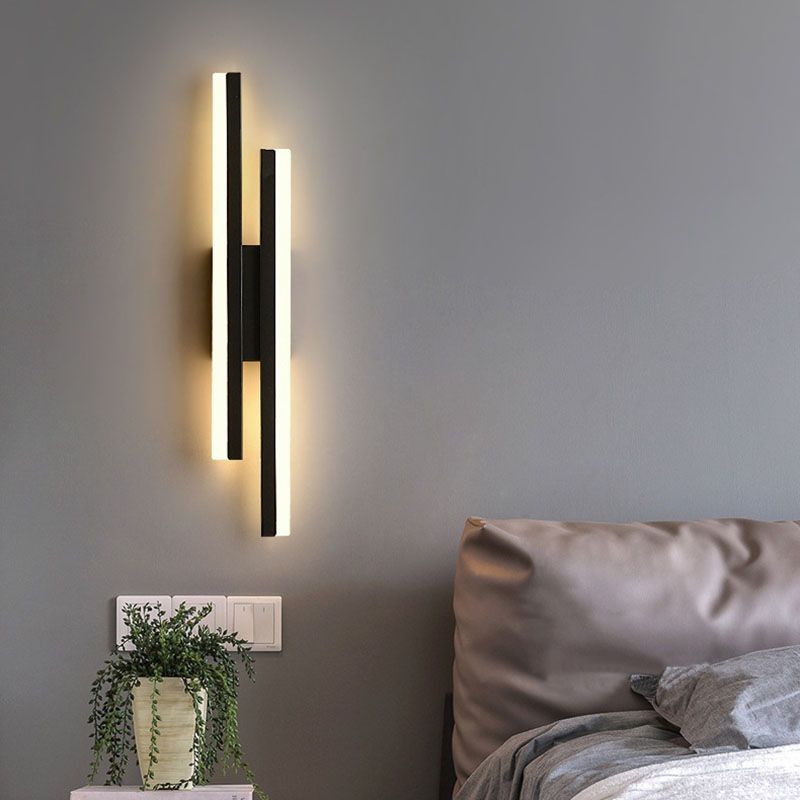 Alana Stijlvolle LED Wandlamp - Zwart/Goud, Woon/Slaapkamer, Acryl & Metaal