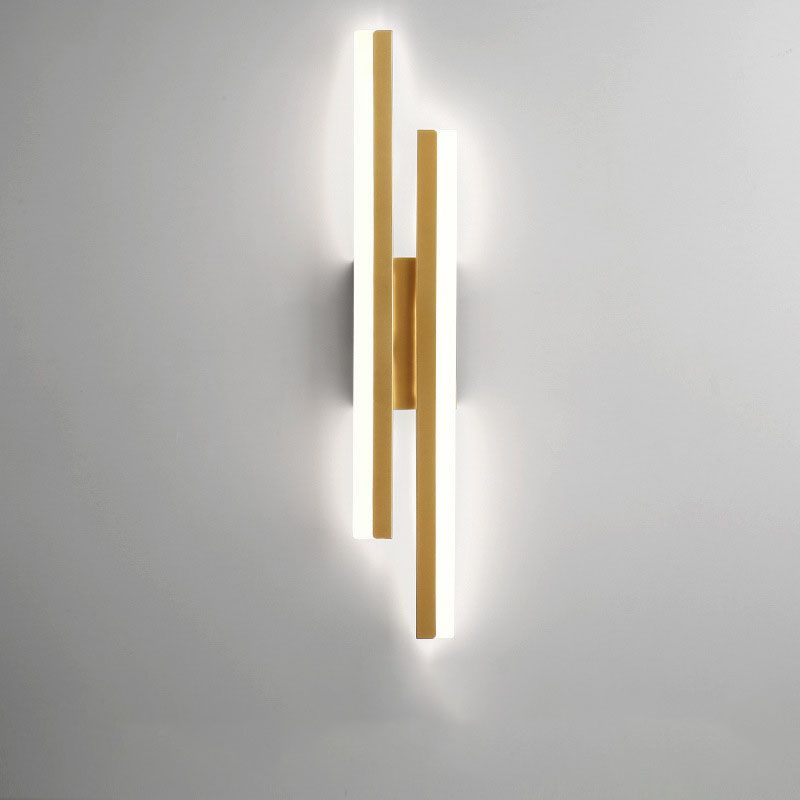 Alana Stijlvolle LED Wandlamp - Zwart/Goud, Woon/Slaapkamer, Acryl & Metaal