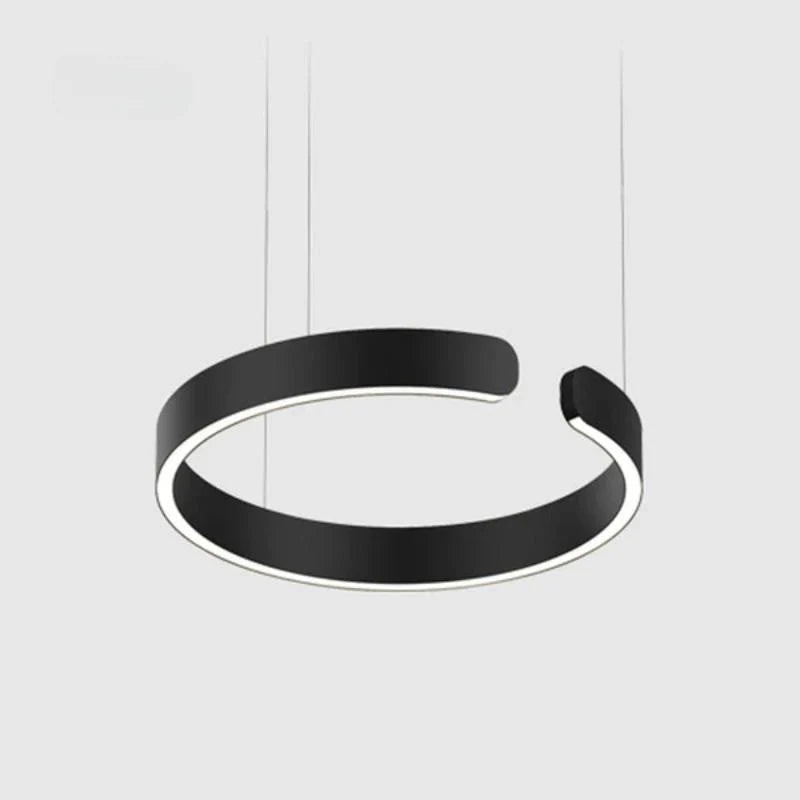 Luna LED Ronde Hanglamp – Zwart/Wit/Goud Metaal