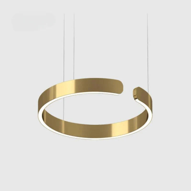 Luna LED Ronde Hanglamp – Zwart/Wit/Goud Metaal