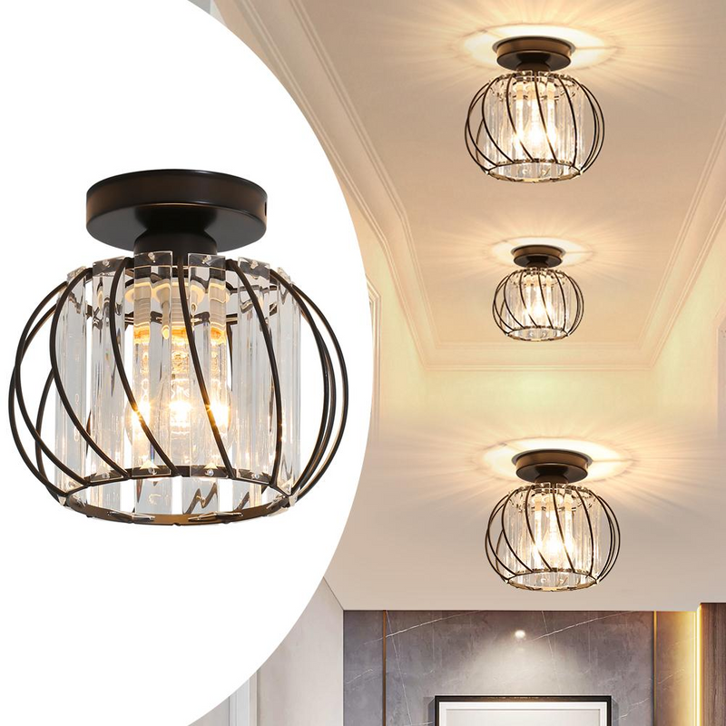 Set van 2 Luxe Eenvoudige Glazen Plafondlampen