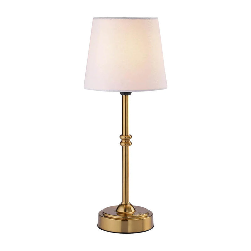 Draadloze Tafellamp met Retro Stoffen Kap